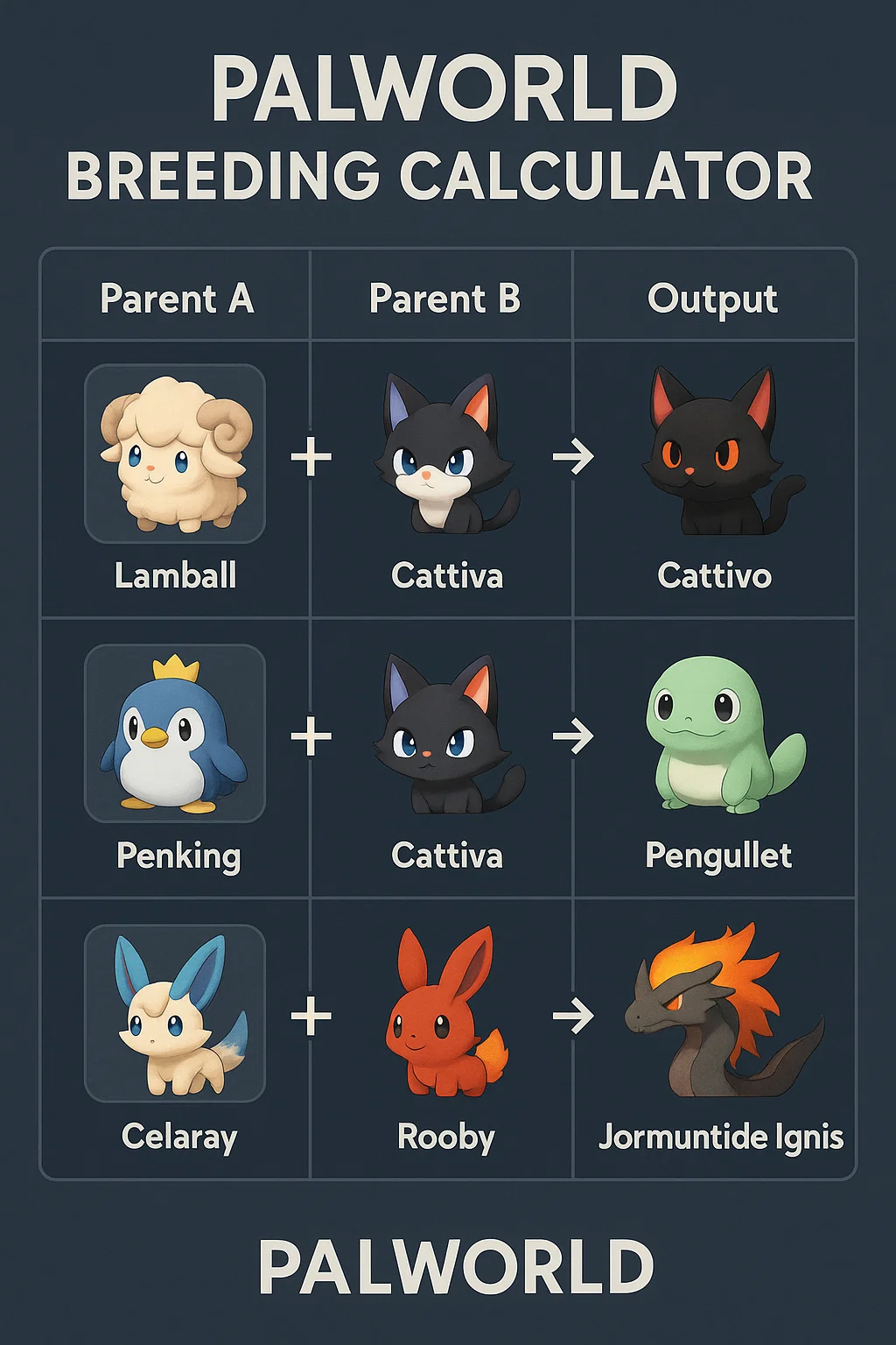 Palworld Breeding Calculator